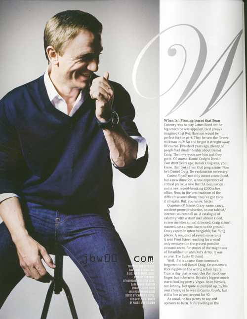 Daniel Craig Rolex in GQ magazine 