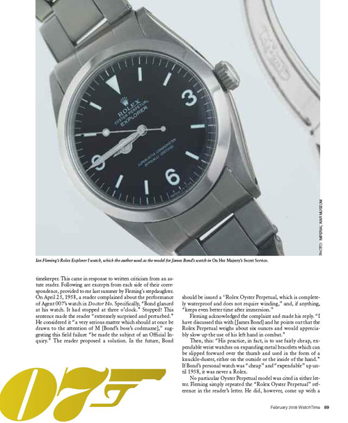 Ian fleming watch sale